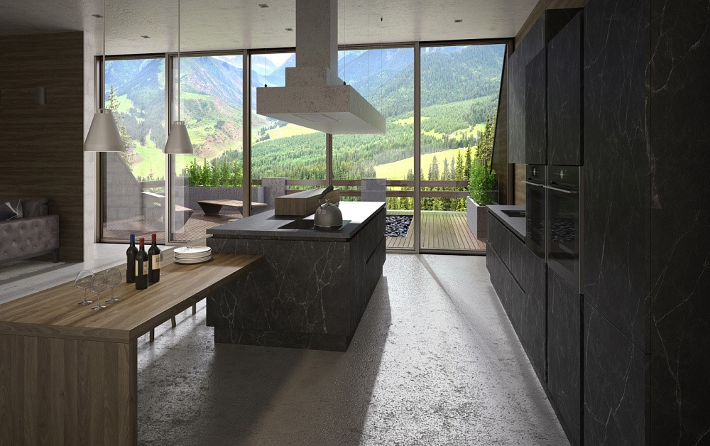 Кухня Ноа Лофт (мрамор)