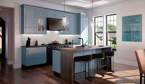 Синяя кухня в Санкт-Петербурге