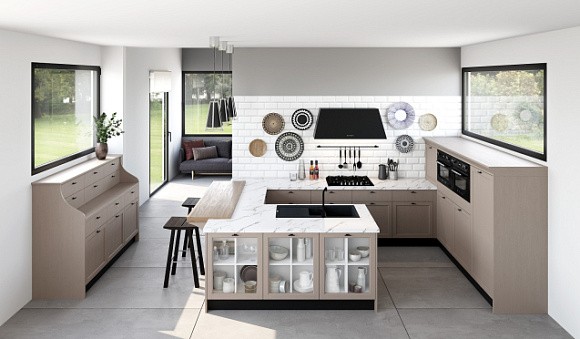 Интерьер светлой кухни в скандинавском стиле