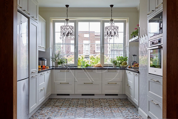 Фото кухни в квартире. Мифы вокруг глянцевых фасадов с фотопечатью. Красота зависит от ухода. 