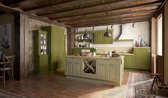 Стиль Кантри в кухонном пространстве