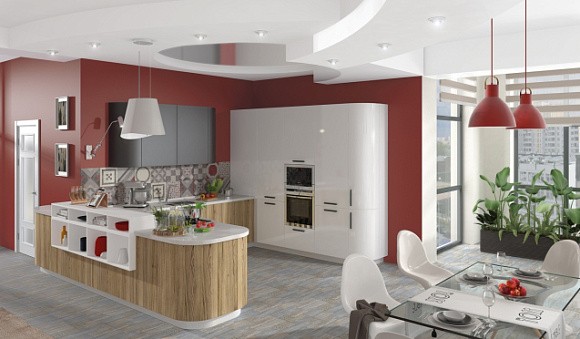 Коричневая кухня в Клину